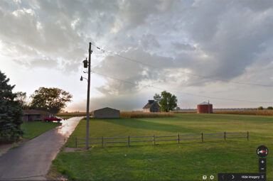 Google Street View of The Barn at Sunset