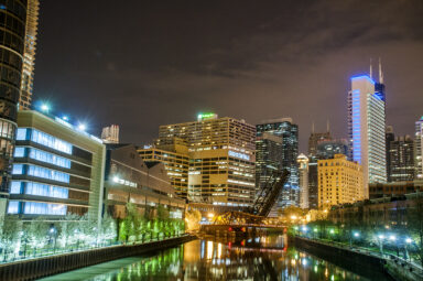 Chicago River at Night