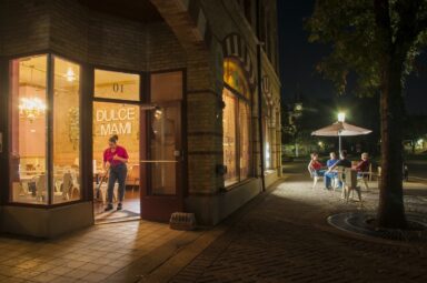 Dulce Mami Cafe with Coke Bottles in Place